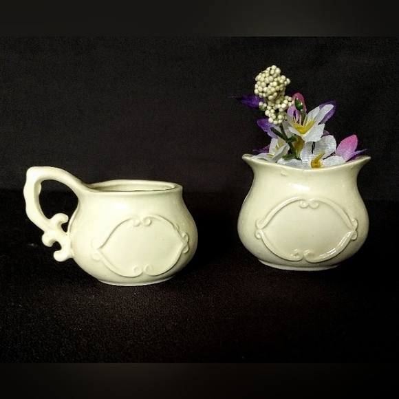 Beautiful Ironstone Mini-Pitcher & Matching Pieces - Artist Signed & Dated 1969 - Picture 3 of 8